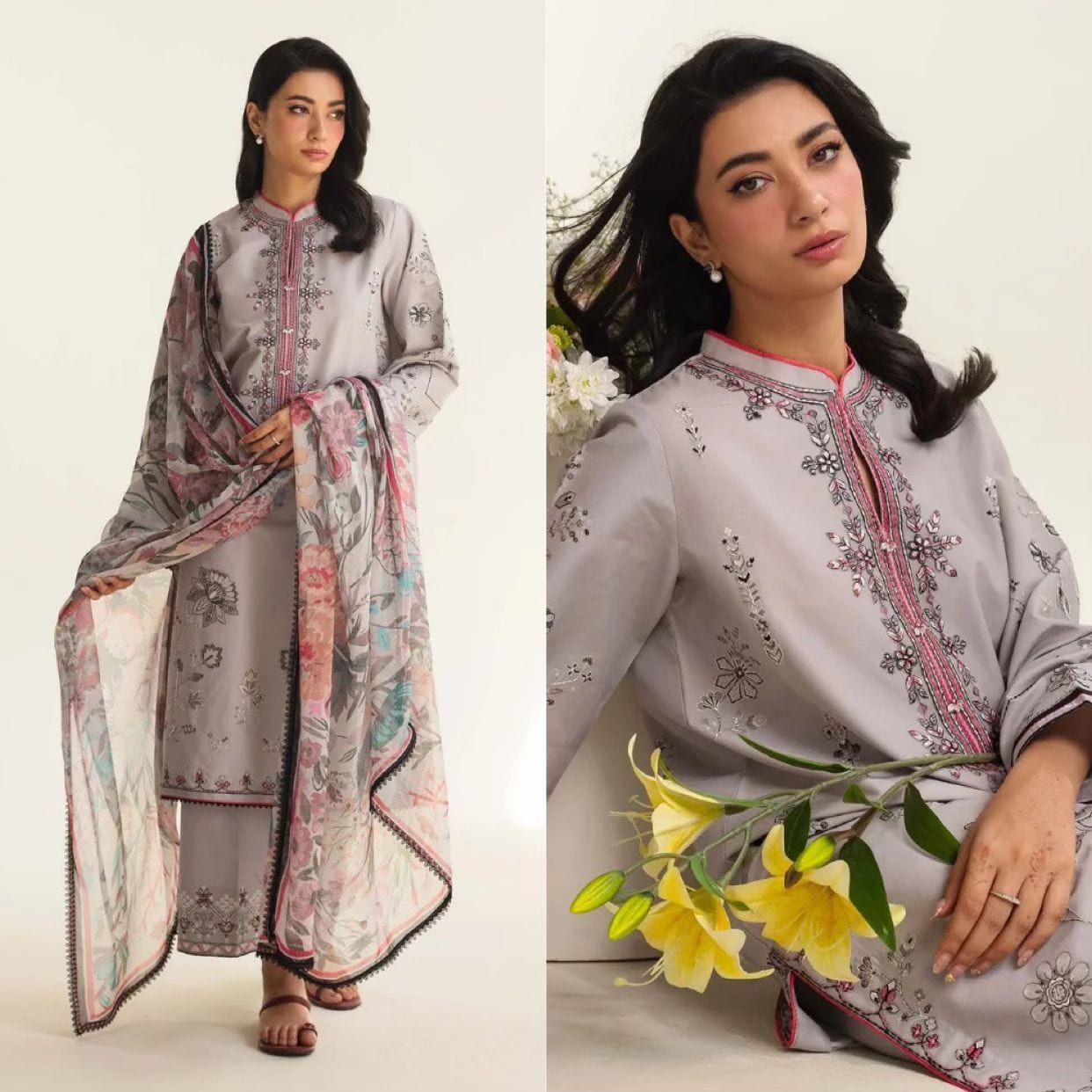 Sapphire SP-913 Dhanak Embroidered 3pc Wt