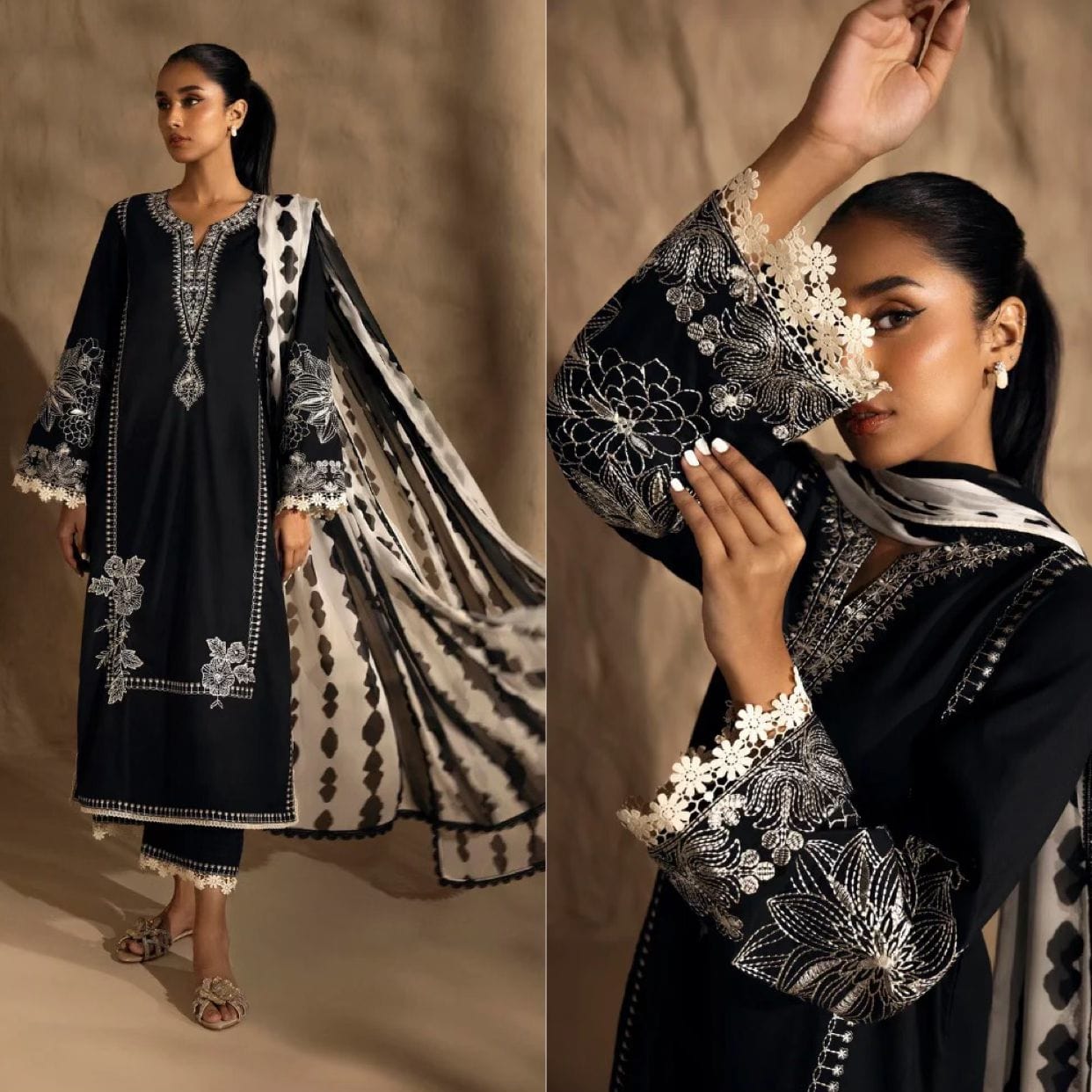 Sapphire SS-713 Dhanak Embroidered 3pc WT